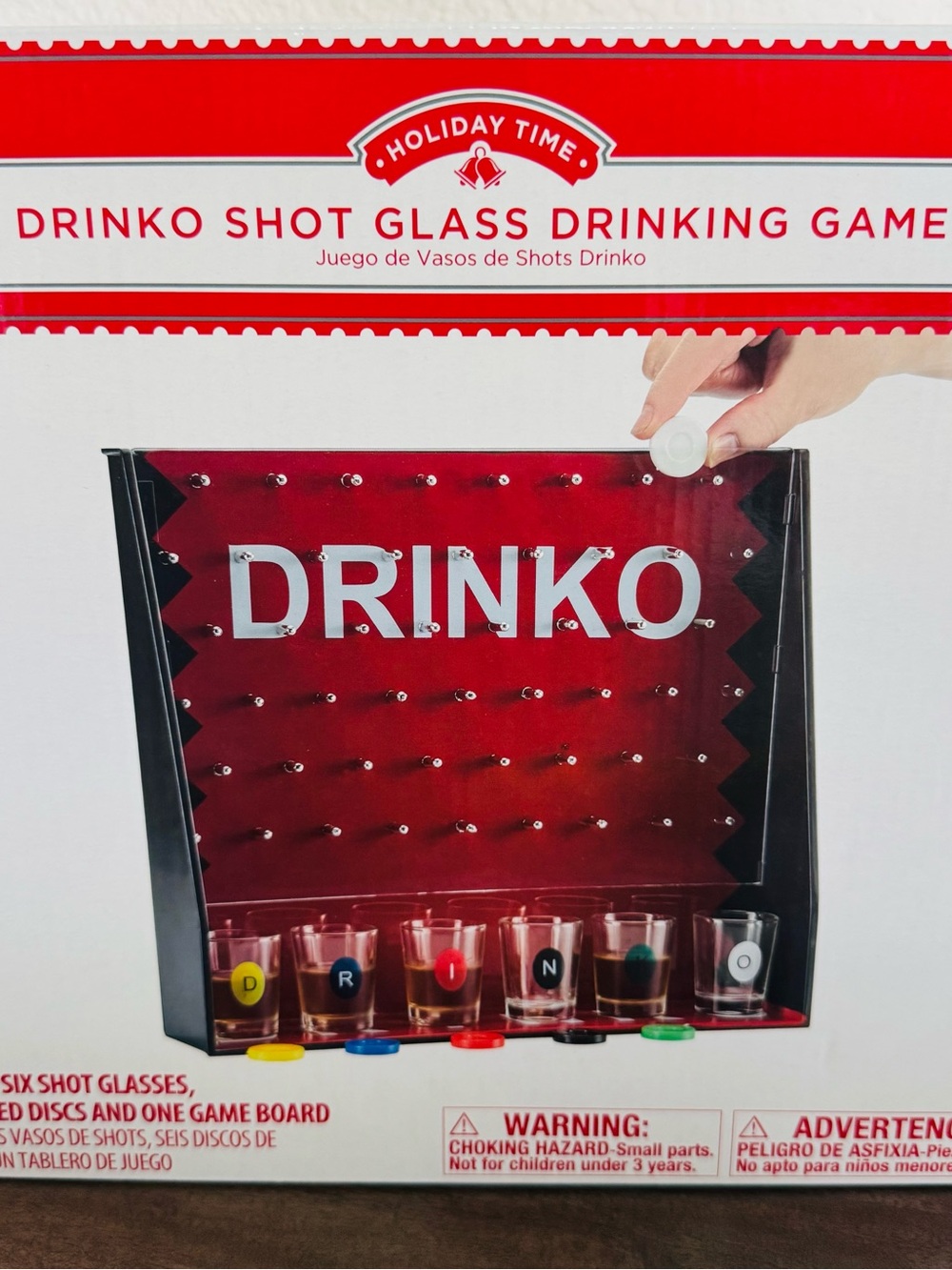 Drinko Plinko Holiday Adult Shot Glass Drinking Game